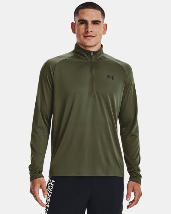 Men's UA Tech™ ½ Zip Long Sleeve, Green, pdpMainDesktop image number 0